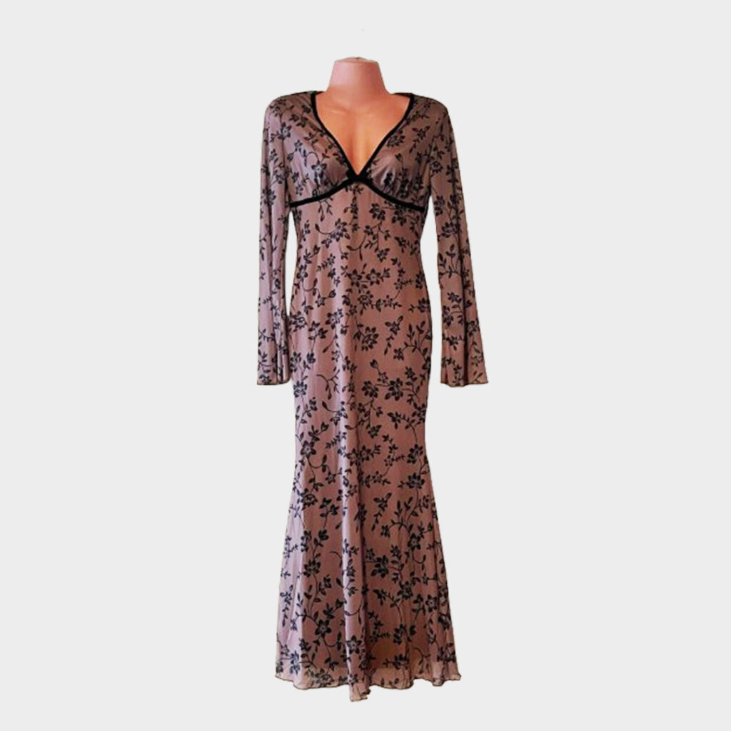 Blush Mesh Floral Maxi Dress