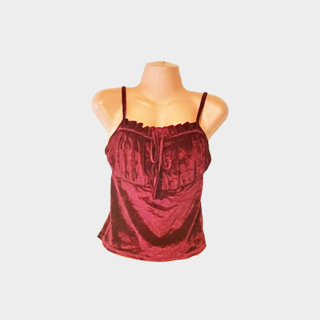 Mocha Velvet Sleeveless Crop Top